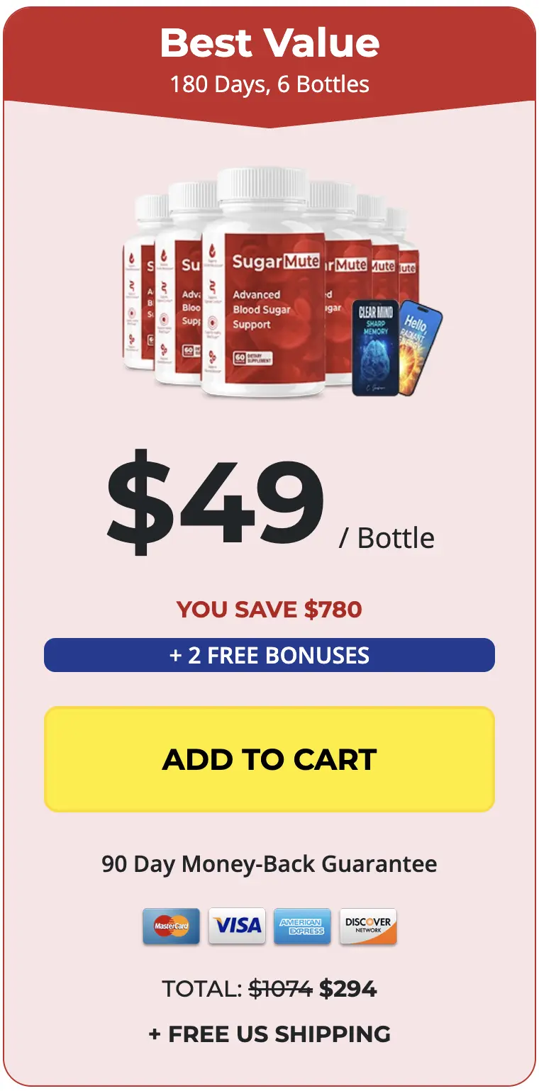 SugarMute order six bottles